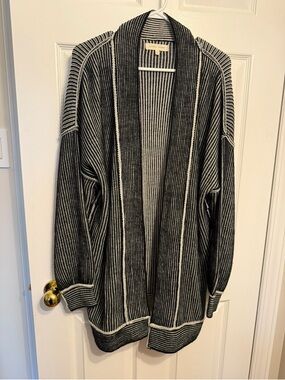 NWOT Gilded Intent Striped Oversized Long Cardigan Sweater